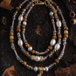 LUMINOUS FLOW（Tiger’s Eye & Pearl Bracelet）