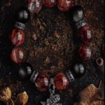 CRIMSON SILENCE（Chicken Blood Stone Gothic Bracelet）