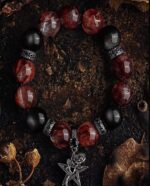 CRIMSON SILENCE（Chicken Blood Stone Gothic Bracelet）