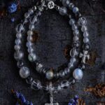 ANNIHILATION(Moonstone & Black Rutilated Quartz Bracelet)