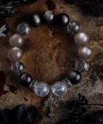 PRISON（Black Rutilated Quartz & Pearl Bracelet）