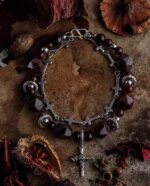 SCARLET ABSOLUTION（Garnet Rose Cross Bracelet）