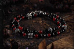 CANDLELIGHT（Red Agate & Obsidian Bracelet） - Image 2