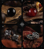 CANDLELIGHT（Red Agate & Obsidian Bracelet） - Image 3