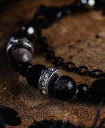NIGHTSHADE（Silver Obsidian & Black Spinel Bracelet） - Image 9