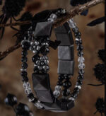 SHADOW EMBER（Silver Obsidian Bracelet） - Image 2