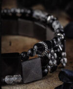 SHADOW EMBER（Silver Obsidian Bracelet） - Image 8