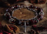 SCARLET ABSOLUTION（Garnet Rose Cross Bracelet） - Image 2